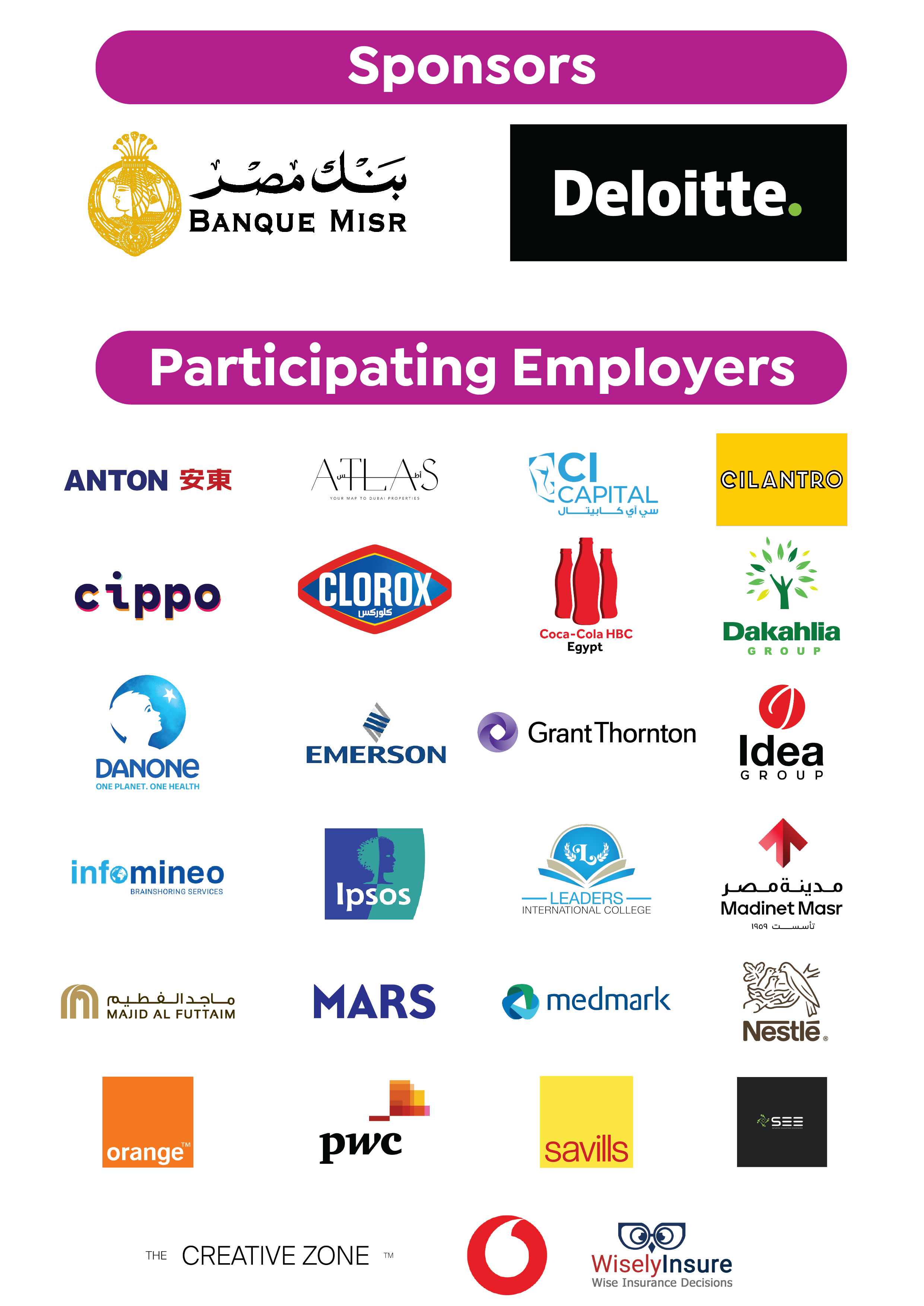 sponsors of participating employers logos